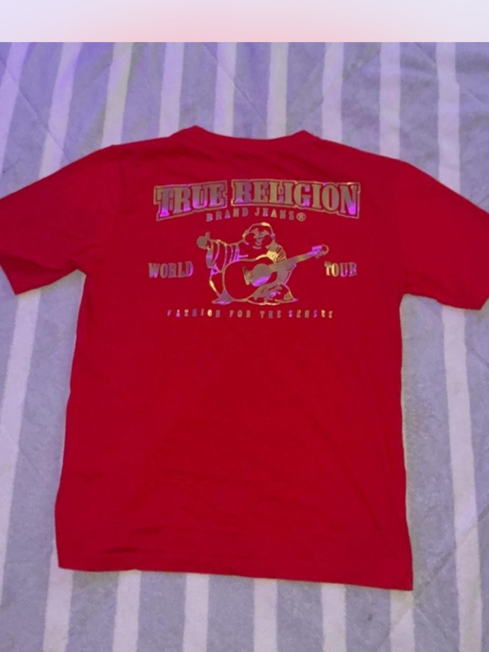Kids True Religion Gold and Red Foil Tee